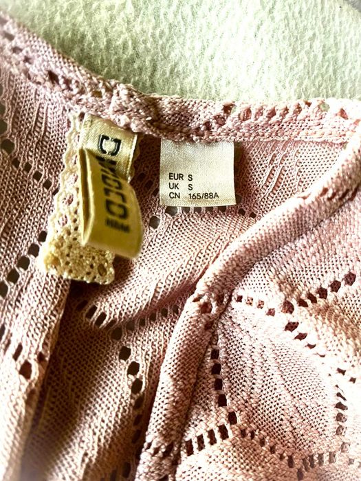 Cardigan Subtire si Lejer H&M din Dantela Roz Fara Inchidere
