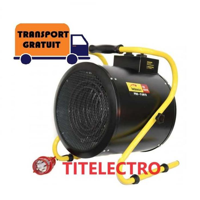 Aeroterma electrica 9KW 380V tun caldura incalzitor PRO 9kW R INTENSIV