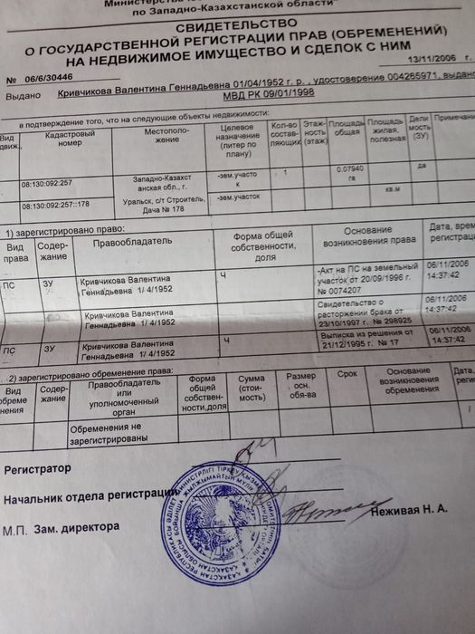 Продам дачу 2 дачная на право.