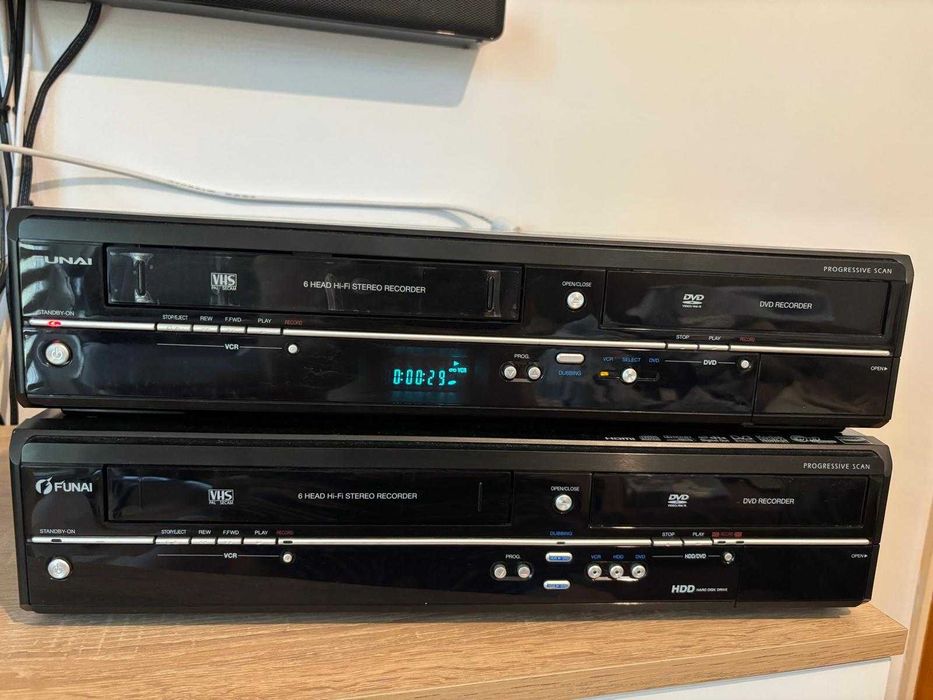 HDD dvd VHS recorder - Funai TD6D-D4413DB sau micul WD6d-M100