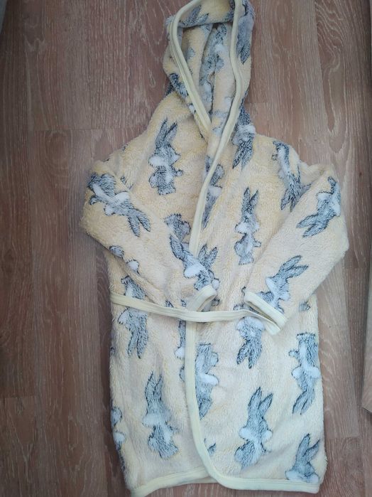 Новый детский халат с поясом