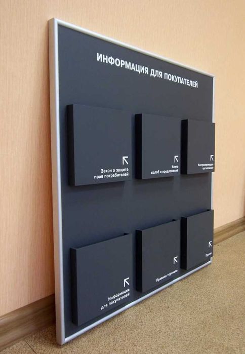 Информационные стенды, таблички и меню-борды