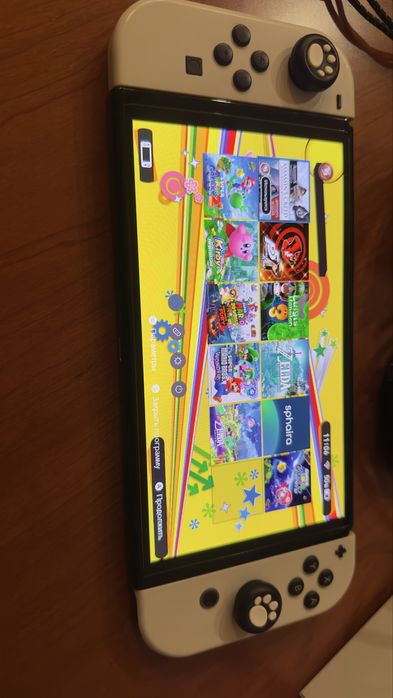 Nintendo Switch OLED White — полный комплект