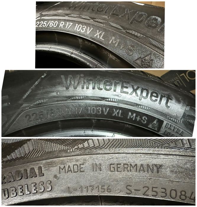 Set Complet225.60.17 Roti Iarna BMW X3/X4 F25/F26 Anvelope Noi-Germany