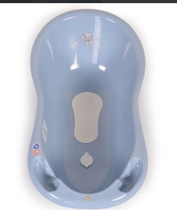 Бебешка вана със стойка и мека подложка за къпан