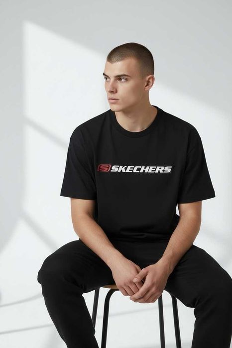 Мъжка тениска, SKECHERS, Graphic Tee, Черен