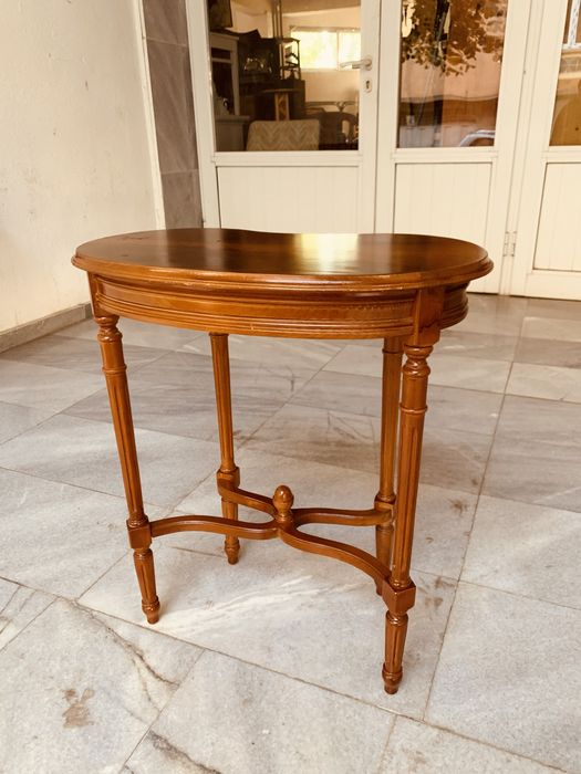Антикварна едуардиянска бъбрековидна помощна маса – орех