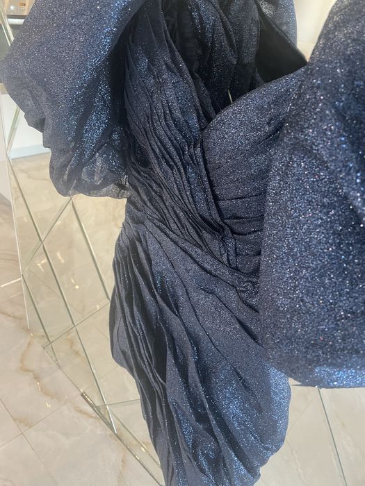 Уникална елегантна дамска рокля с брокат S по поръчка