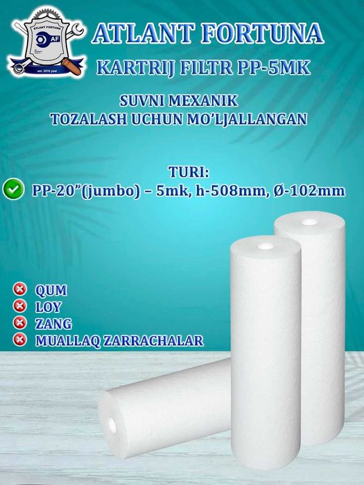 Suv uchun filtr, xonadon filtrlari uchun kartrij karterej kartrj filtr