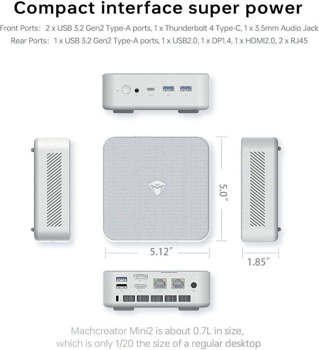 Machenike Mini Pc i7 13620H 16gb ddr5 512gb m.2 Мини Пк