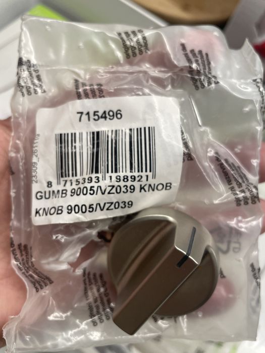 Robinet/Buton plita Gorenje, Gumb 9005, 715496, argintiu, NOU, 4 buc