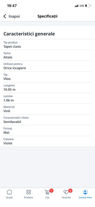 2 role tapet vinil vlies gri‑violet – 220 lei negociabil