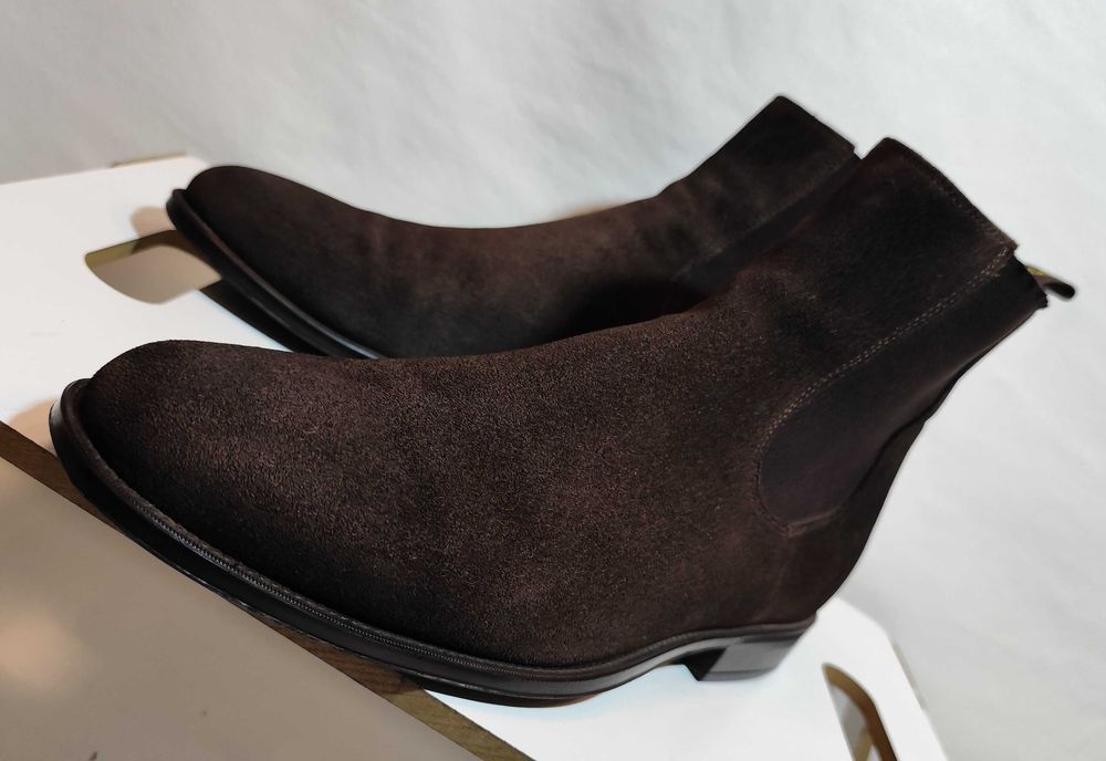 Ghete chelsea 43 plain toe suede Doucal's piele naturala moale
