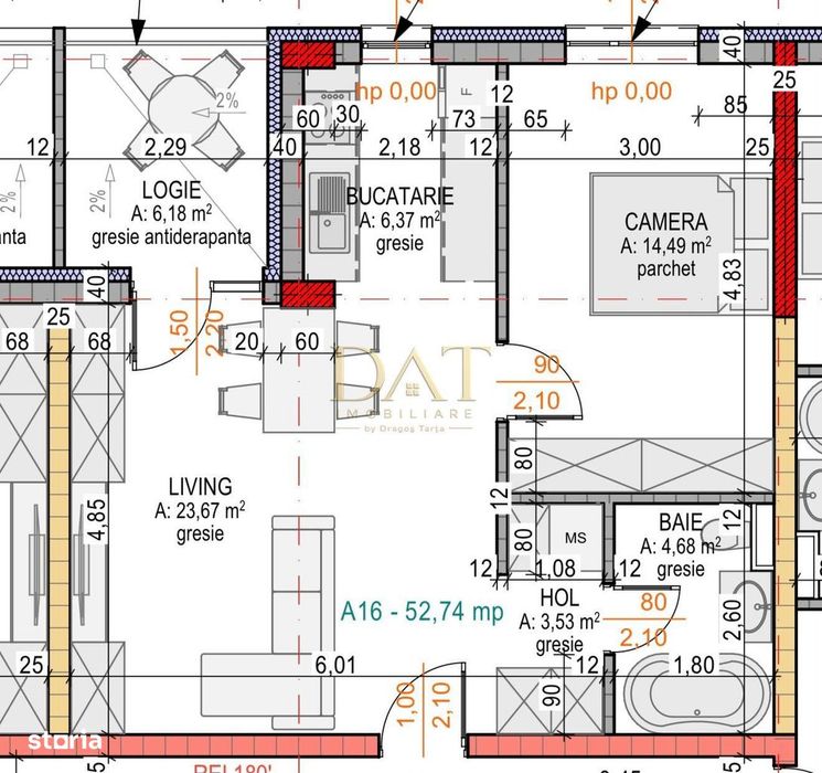 0% comision | Apartament 2 camere | 52,74mp | zona Terra Gardens