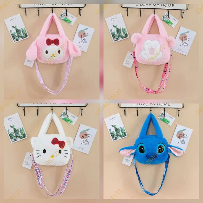 Плюшена играчка Чанта Плюшена раница Стич , Hello Kitty, Мечо Пух и др