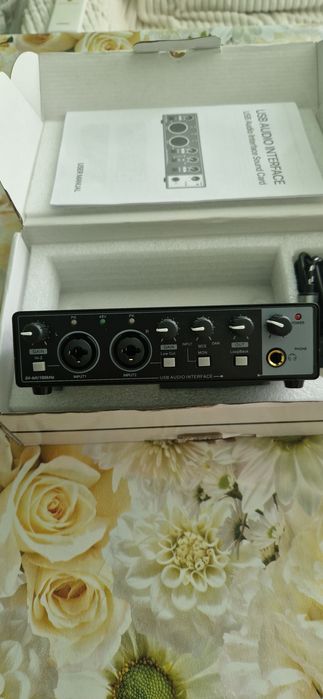 Звукова карта EBXYA 24-битова/192 kHz USB, MIC/XLR/линейни входове