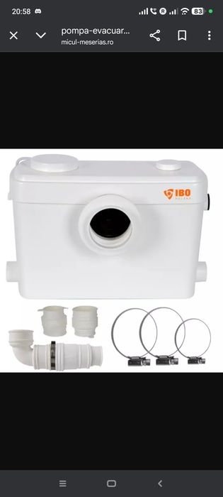 Pompa Profesionala Evacuare Apa Menajera Demisol, Subsol, cu Tocator,