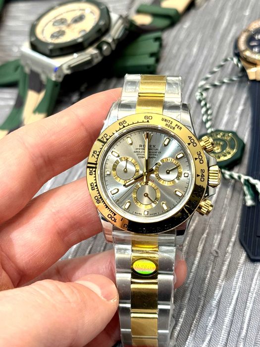 rolex daytona 40mm двуцветно сиво