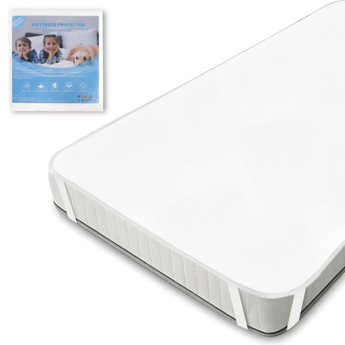 Протектор за матрак 100x200 см молтон 100% памук дишащ – бял