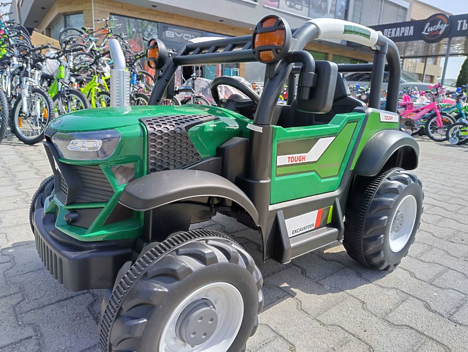 TEXAS акумулаторен трактор HARVEST зелен