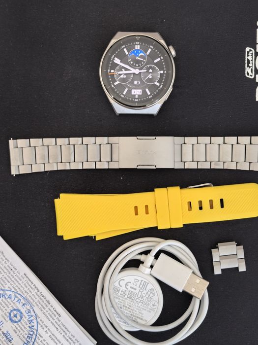 Huawei Watch GT 3 Pro Titanium – Пълен комплект с титаниева верижка