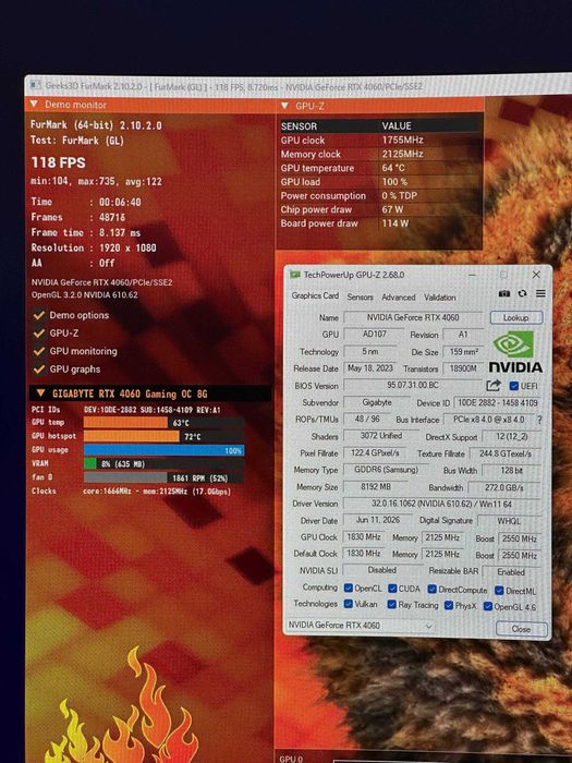 Gigabyte RTX 4060 Gaming OC 8GB