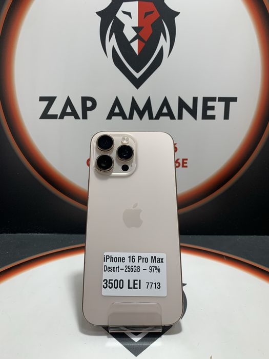 Zap Amanet Vitan - iPhone 16 Pro Max - Desert - 256Gb - 97%