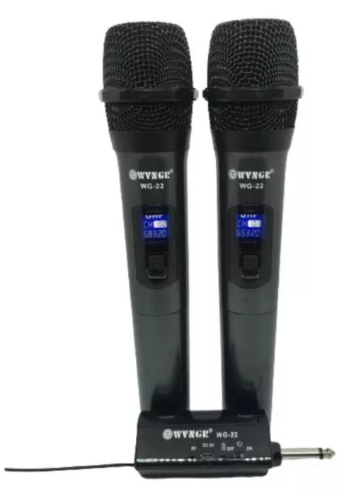 Комплект 2 бр. универсални динамични безжични микрофони WG-22