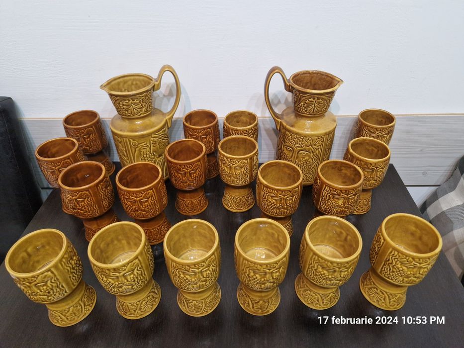 Set pahare vin din ceramica