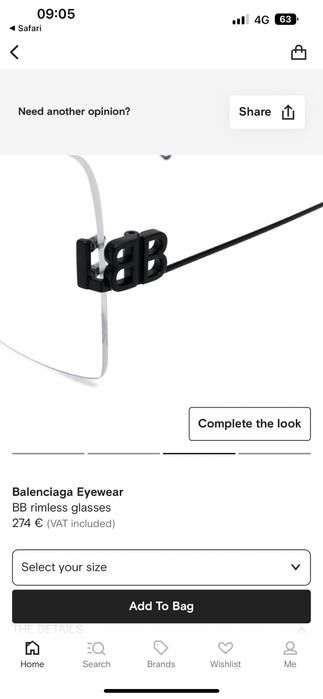 Ochelari fara rama Balenciaga