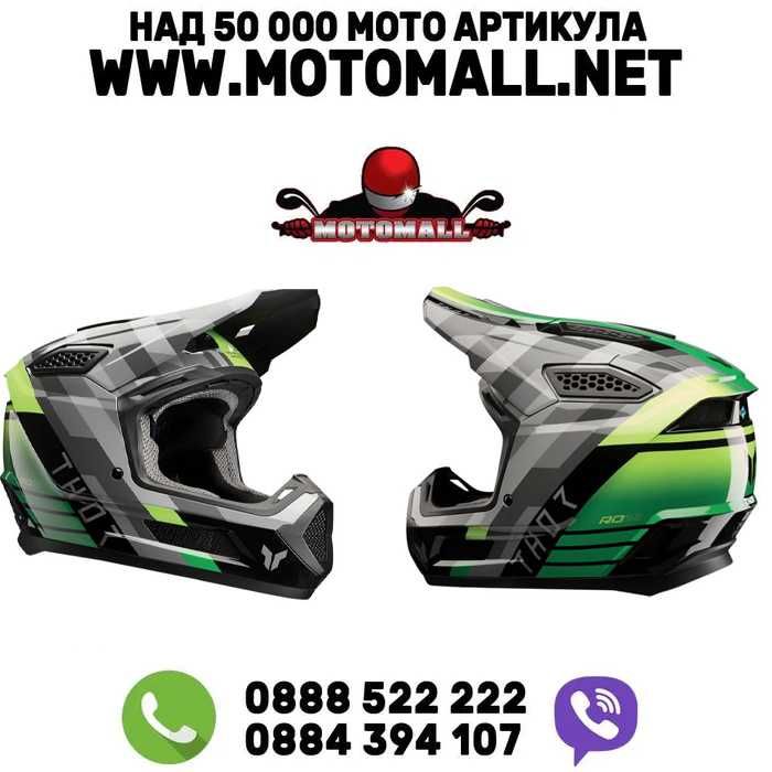 мотокрос Kаска Thor Fleet Camber - Black Green ECE 22.06 каска мотор