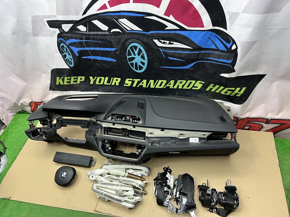 Bmw Seria 5 G30 G31 F90 Plansa Bord Piele Kit Airbag Volan Pasager