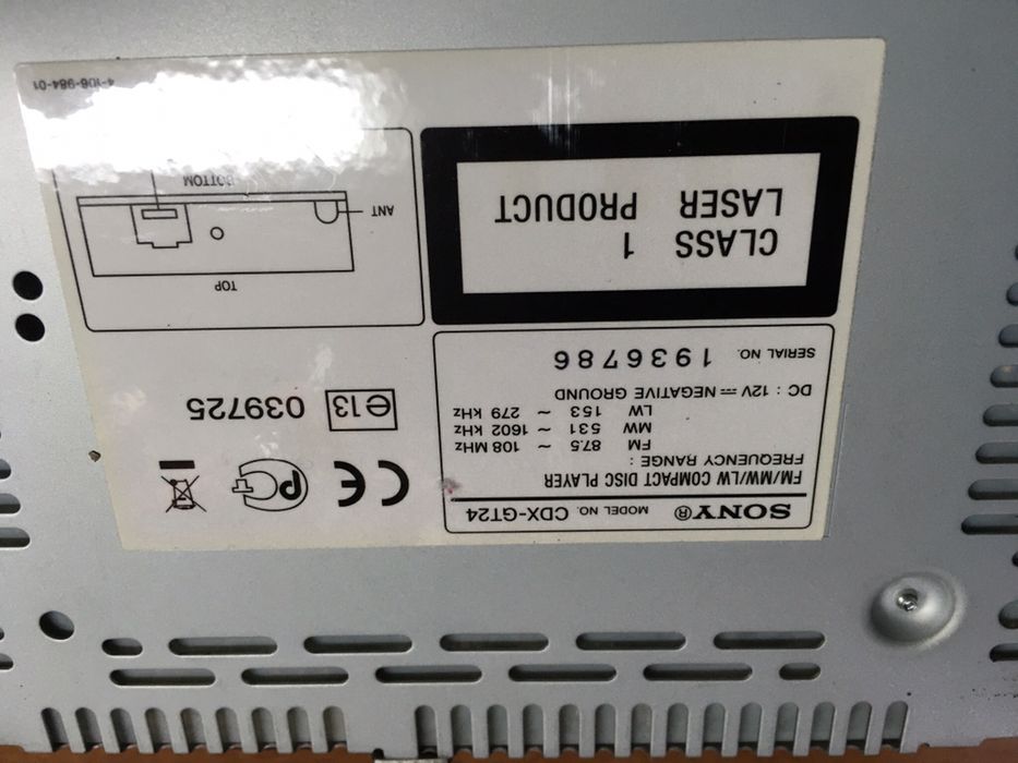 Радио-компакт диск CD Sony mp3, 4x45, за автомобил