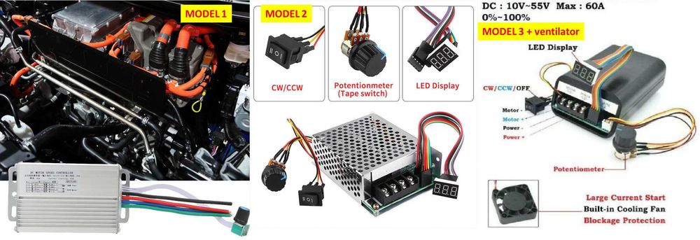 Variator Motor perie curent DC 12 ~ 60V 60A. Nou