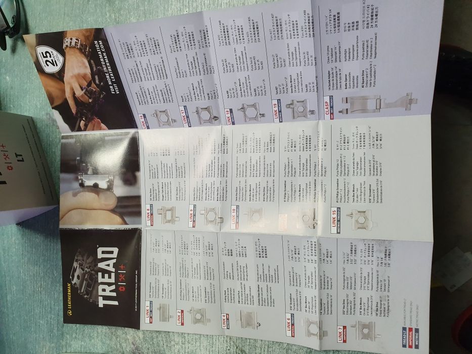 Гривна Leatherman "29 в 1"  3 см - 2.5 см  и накрайници за часовник