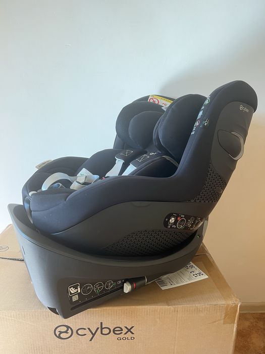 CYBEX Gold Sirona Gi i-Size Plus, Moon Black, черно, бебешко/детско столче за кола, isofix, ново, подложка за новородено
