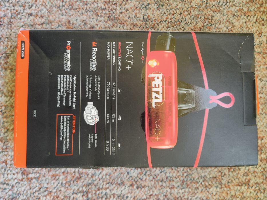 Lanterna petzl nao+