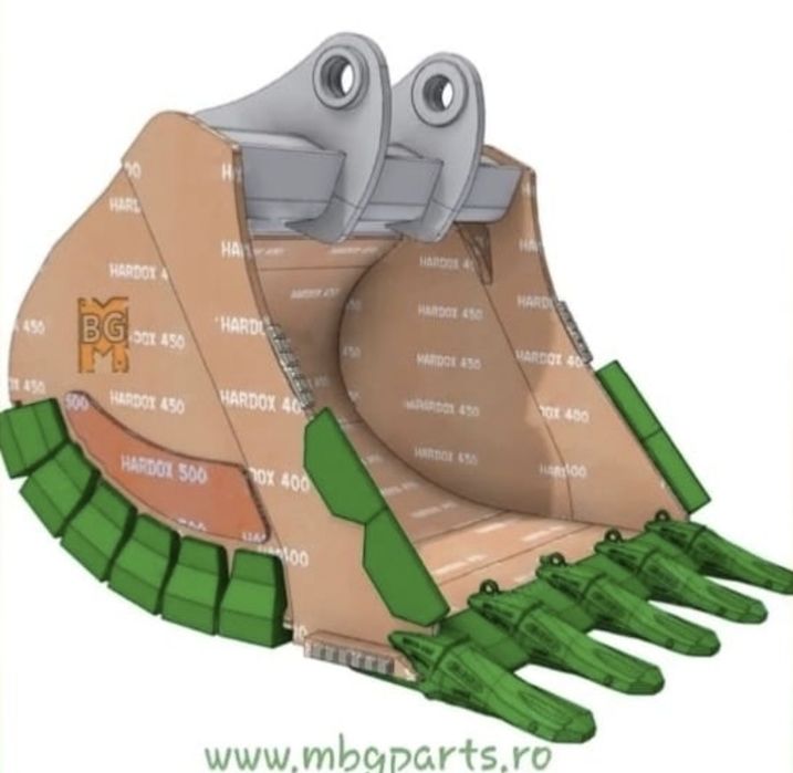 Cupe euro hardox cu dinti si cutite, lame de uzura