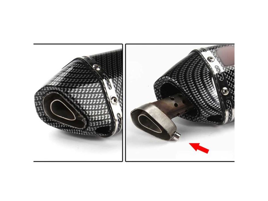 Evacuare AKRAPOVIC, toba sport pentru motocicleta 300mm, carbon