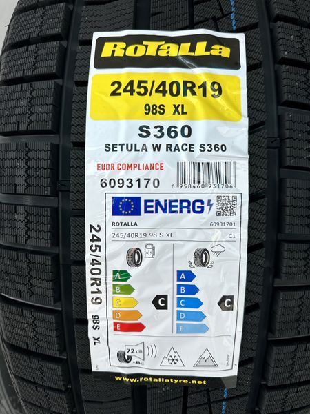 Нови Зимни Гуми ROTALLA SETULA W RACE S360 245/40R19 98S XL НОВ DOT