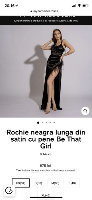 Vand rochie CarolinaD, purtata o singura data!