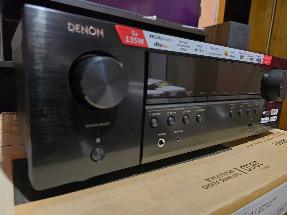 Продавам Denon AVR-S660H 5.2 AV ресивър – 8K, HEOS – Като нов!