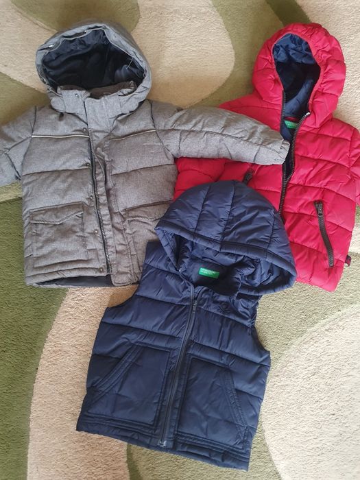 Зимни якета и грейка-НМ,Бенетон 3-4г.