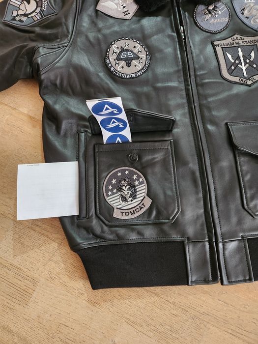 Geaca pilot aviator din piele AVIREX, model G 1, US Navy