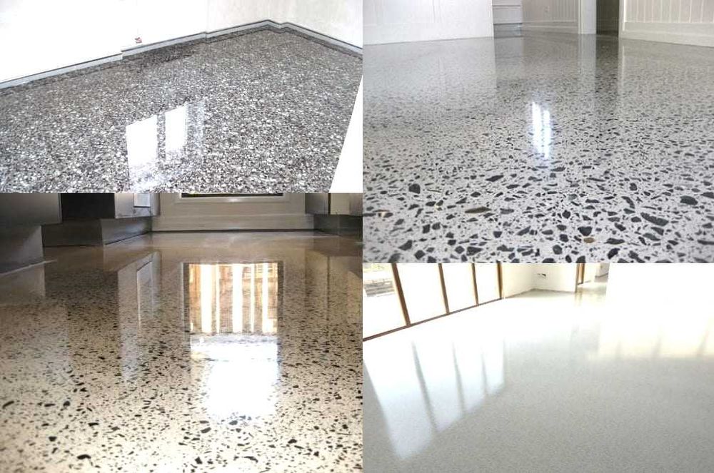 Стяжка вертолетом и топпинг полимер, шлифовка затирка полировка бетона