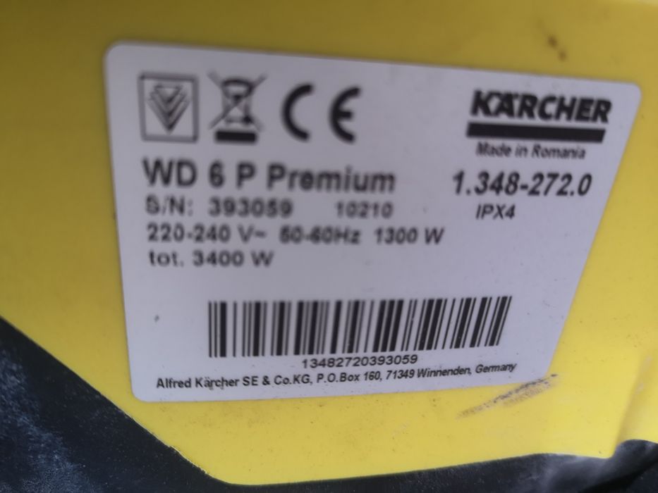 Прахосмукачка Karcher WD6 с Контакт СухоСтроителсво