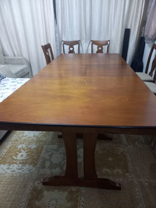 Стол обеденный, 10 стульев