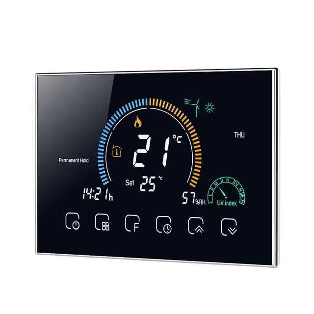 Termostat centrala Wi-Fi BHT-8000 Touchscreen, control vocal, Meteo