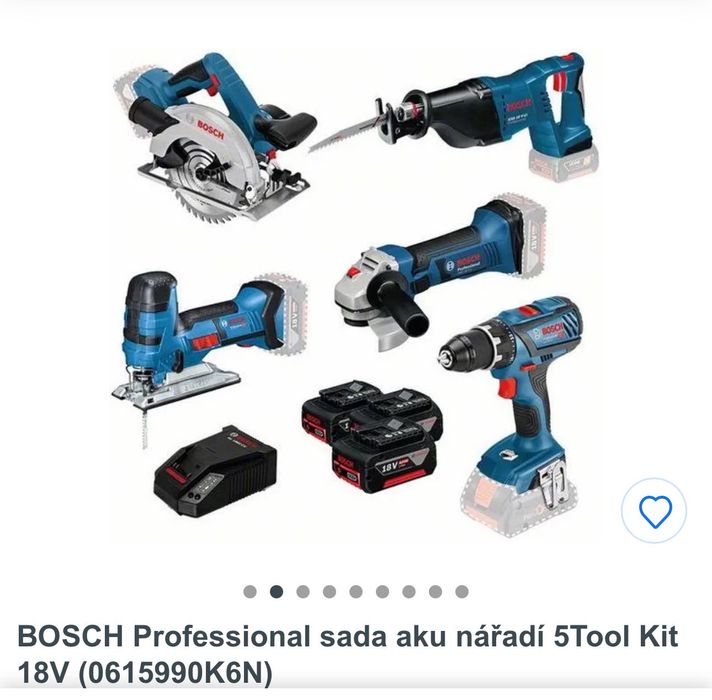Bosch professional 5 set kit tools 18v