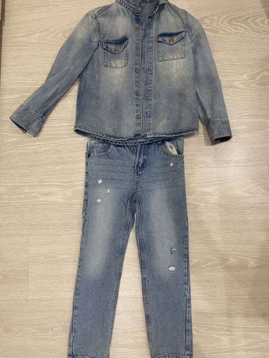 Комплект дънки с ризка